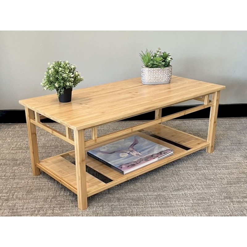 Zen Coffee Table with Bottom Shelf
